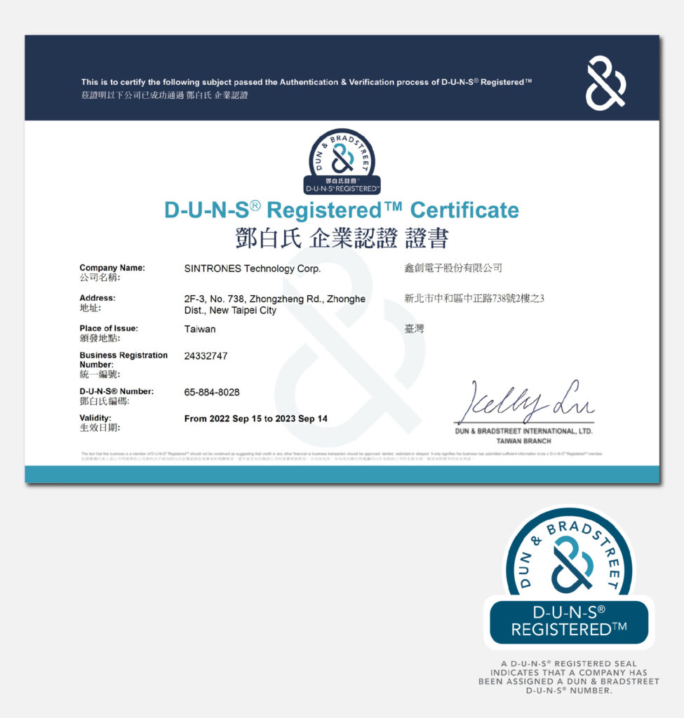 DUNS-Registered-Certificate_SINTRONES